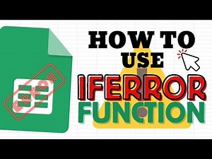 How to Use the IFERROR Function in Google Sheets (Easy Fix)