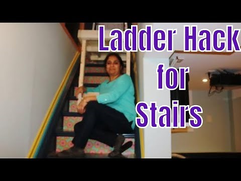 DIY: How to Build a Ladder Platform for the Stairs (Very Secure and sturdy)