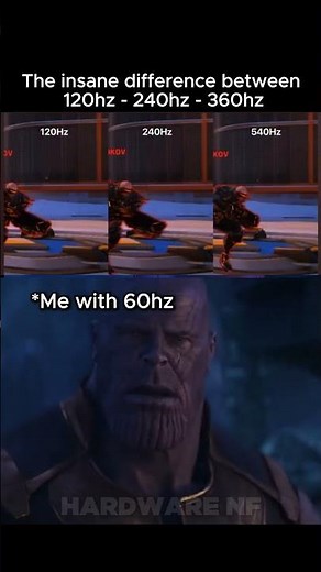 “The insane difference between 120hz - 240hz -360hz☠️” #pcgaming #benchmark #rtx5050 #gtx1080ti