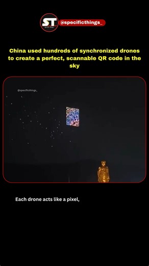 China Creates a PERFECT QR Code in the Sky 😱 | Drone Technology Is Insane. #technology #shorts