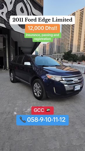 Affordable Family SUV: 2011 Ford Edge Limited for 12,000 Dhs
