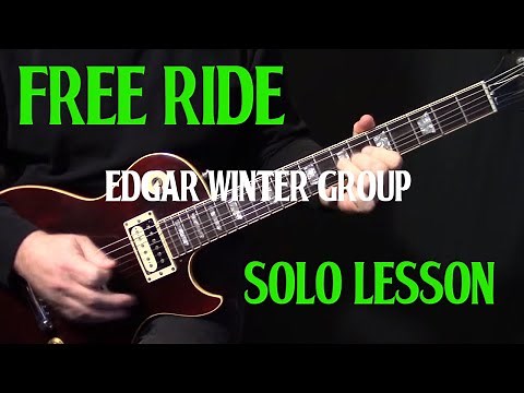 guitar solo | how to play "Free Ride" on guitar by The Edgar Winter Group | guitar lesson tutorial
