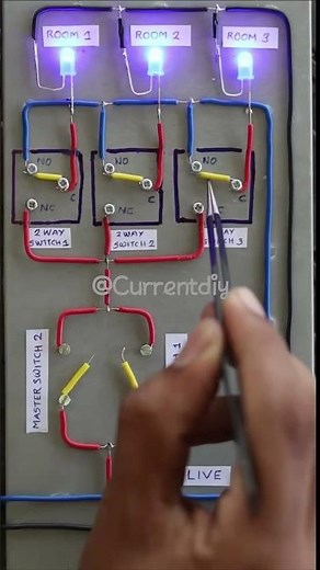 "Master Switch Wiring 🔌 | Two Way Switch (DPDT) Demo #Shorts"