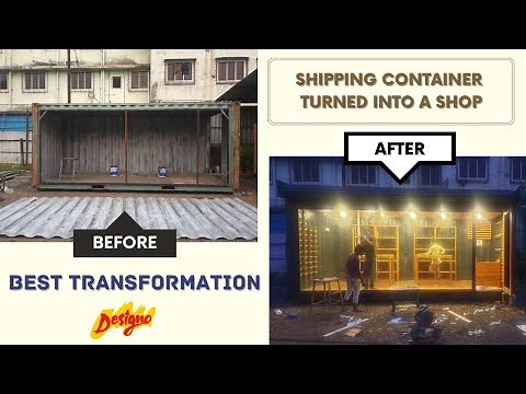 How to build a shop in a shipping container | Best transformation of container into a garment shop