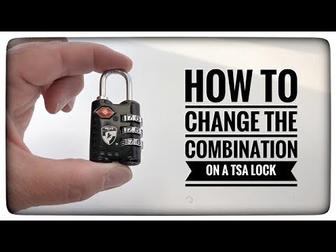How To Change The Combination on a TSA 007 Lock