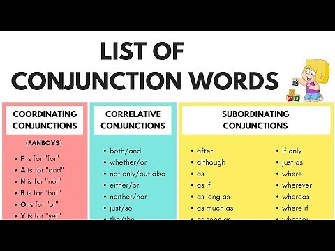 Conjunction Words: A Complete List of Conjunctions in English