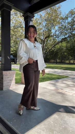 Fall is the best🍂✨ Top:@FashionablyFitted Pants: @maevebyanthro | pants