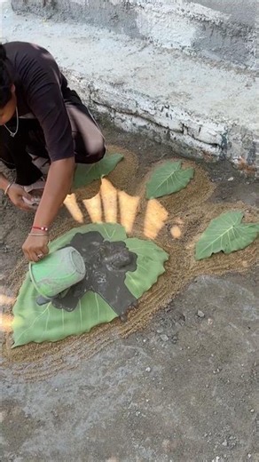 Superb Hacks using Leafs and Cement #shorts #cementcrafts #ideas #viral