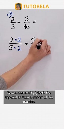 Add Fractions Step-by-Step: 2/5 + 5/10 Explained #Math #OperationsWithFractions