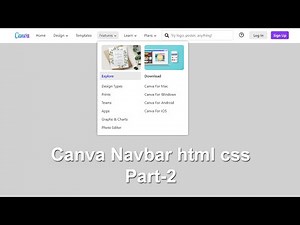 navbar and dropdown menu | canva navigation bar | 2022