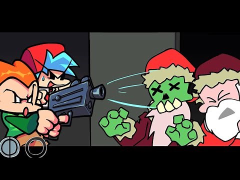 "oh no! which one do I shoot?" but Pico Shoots Santa (FNF VS Holiday mod) FnF Holiday Zanta