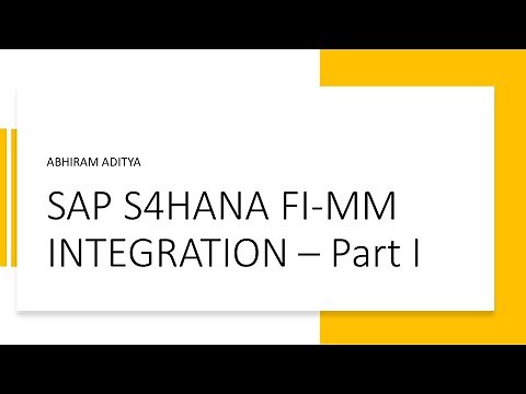 SAP S4HANA FI - MM Integration | Part 1 | AC SAP Consulting