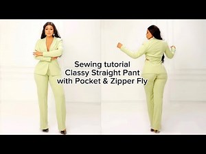 DIY- how to cut and sew women’s straight pant/ trouser . Pattern drafting