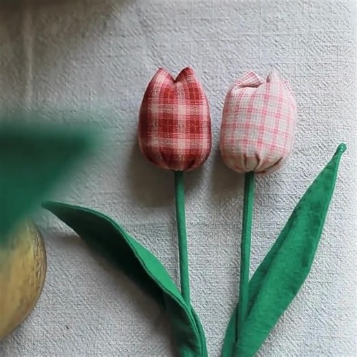 Red Handmade Tulips: Fabric Flowers, Tulip Bouquet, Spring Flowers Decor - Etsy