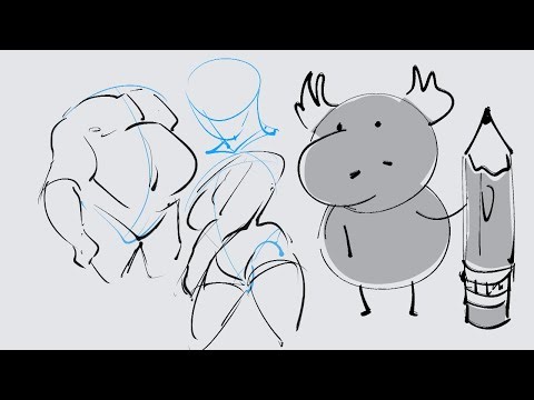 Moose sketch stream 24 Figures and heads