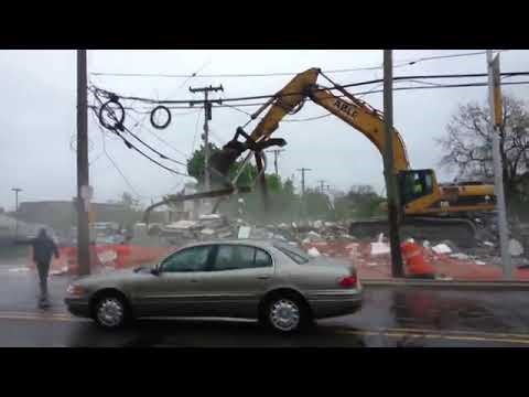 Bulldozer Demolishing an Old House | Massive Destruction & Excavation Demolition Royal Oak Michigan