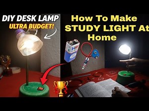 How to make table lamp at home😱/how to make study light at home/table lamp making.
