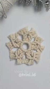 Macrame Snowflakes Tutorial #macrametutorial #macramesnowflakes #shorts