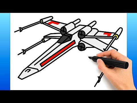 How To Draw An X Wing From Star Wars (Easy Drawing Tutorial)