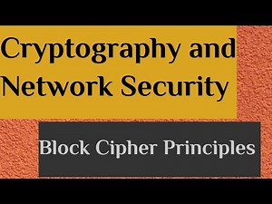 Block Cipher Principles in cryptography and network security