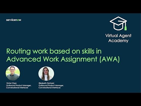 Virtual Agent Academy: Routing work based on skills in Advanced Work Assignment (AWA)