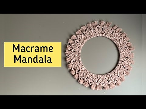 Macrame Mandala tutorial- How to make a macrame mandala for beginners.