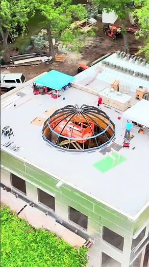 Dome Skylight Install at the Big House on the Lake 😍 | Luxury Home Build Progress