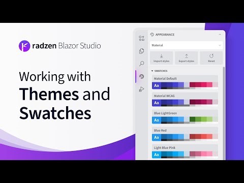 Master Themes and Swatches in Radzen Blazor Studio