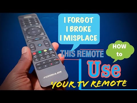 Forgot the Formuler Remote - Use your Tv Remote