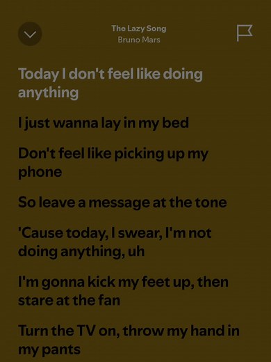 Bruno Mars' Lazy Song: Full Lyrics and Video