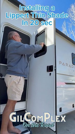 There! Content. Installing a ​⁠‪@Lippert.‬ Thin Shade. #gilcomplexontheroad #rvlife