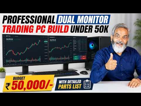 Professional Dual Monitor Trading PC Build 🔥 Under 50k ⚡ Detailed Parts List!