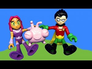 Imaginext Teen Titans Go Robin Watches Starfire's Pet Silkie Toy Video
