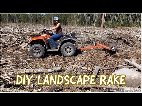 DIY Homemade Landscape Rake, ATV Pull Behind