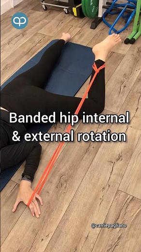 Banded Hip Internal & External Rotation Exercise | Prone Band Assist/Resist Hip Mobility