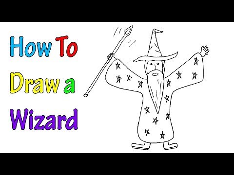 How to Draw a Wizard - EASY - Step by Step