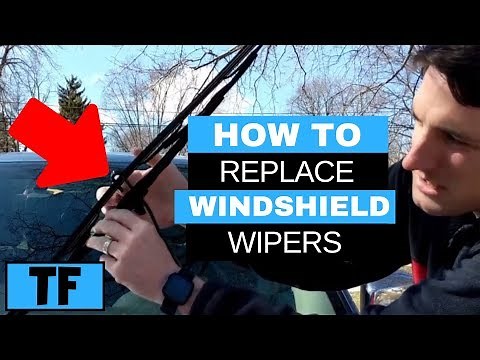 How To Replace Windshield Wipers Car Minivan Replacing Wiper Blades (Chrysler Dodge Caravan)
