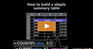 How to build a simple summary table