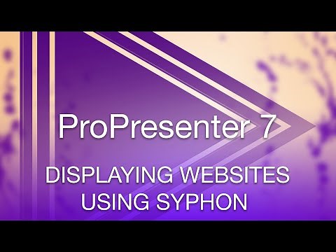 How to Display Websites in ProPresenter 7 using Syphon Screen Capture