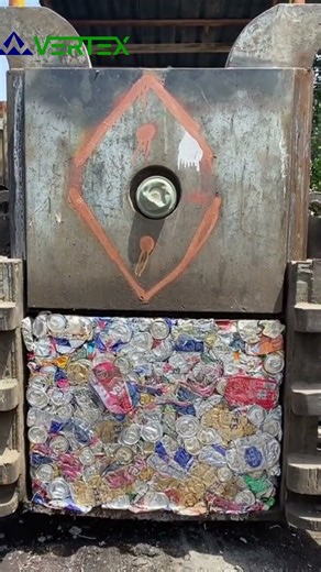 Aluminum Can Compression and Packing #metalrecycling #wasterecycling #packagingmachine #recycle