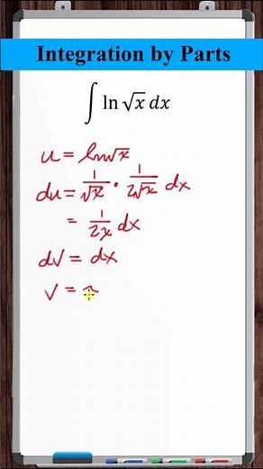 Integration by Parts | y=ln(sqrt(x))