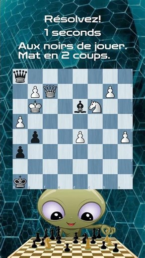 Problème d'échecs - Échec et mat en 2 coups #shorts