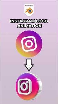 Instagram Logo Animation in Blender | Smooth 3D Process #blender3d #logoanimation #shorts