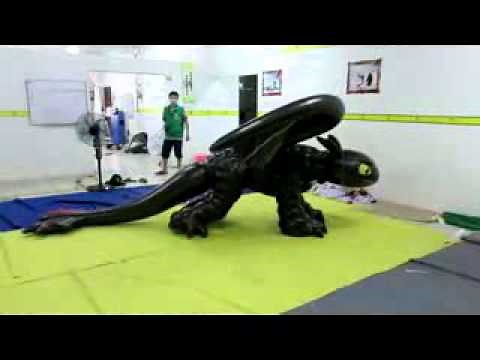 Inflatable costume / double layers pvc toothless suit