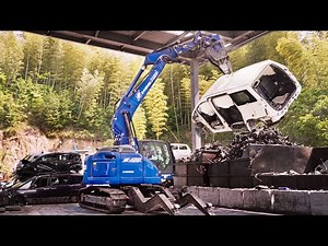 Large Scale Scrap Car Process 自動車の解体プロセス 廃車 Japanese Used Car Junkyard オートリサイクルナカシマ