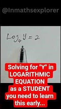 Master Solving Logarithmic Equations #logarithmicequations #shorts #algebra