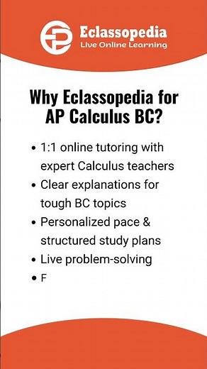 Master AP Calculus BC with 1:1 Online Tutoring