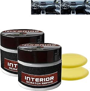 2PCS Dashboard Restorer For Car Interior， Dashboard Scratch Repair Kit，Interior Scratch Repair Wax for Car，Car Interior Scratch Remover Safe for All Vehicles