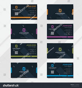 Corporate Business Card Design Template Several Stock Vector (Royalty Free) 1717400353 | Shutterstock