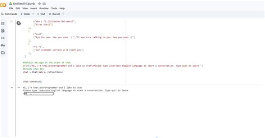 Developed a Rule-Based Chatbot Using Python and NLTK I recently built a rule-based chatbot using Python’s NLTK (Natural Language Toolkit) library to understand and respond to basic user queries… | Sandiri Sharanya